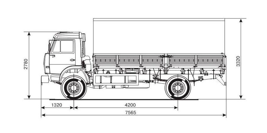 Ширина грузового автомобиля камаз